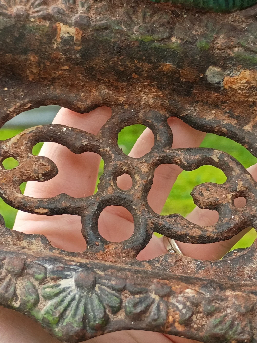 Vintage Painted Bee and Flower Cast Iron Soap Dish